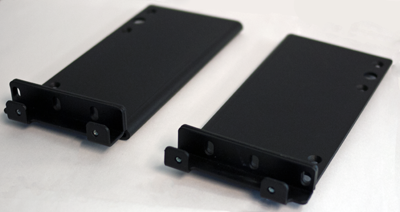 Two-point rack mounting brackets