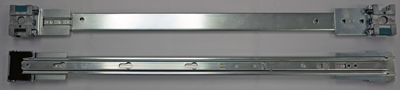 Four-point rack mounting rails