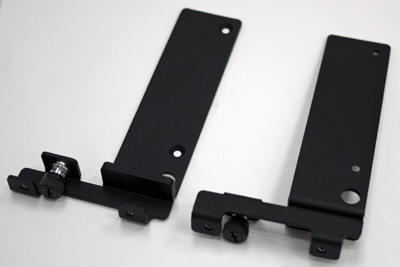Four-point rack mounting brackets