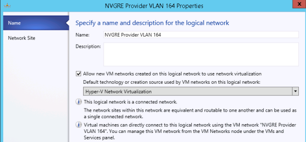 Specifying a logical network